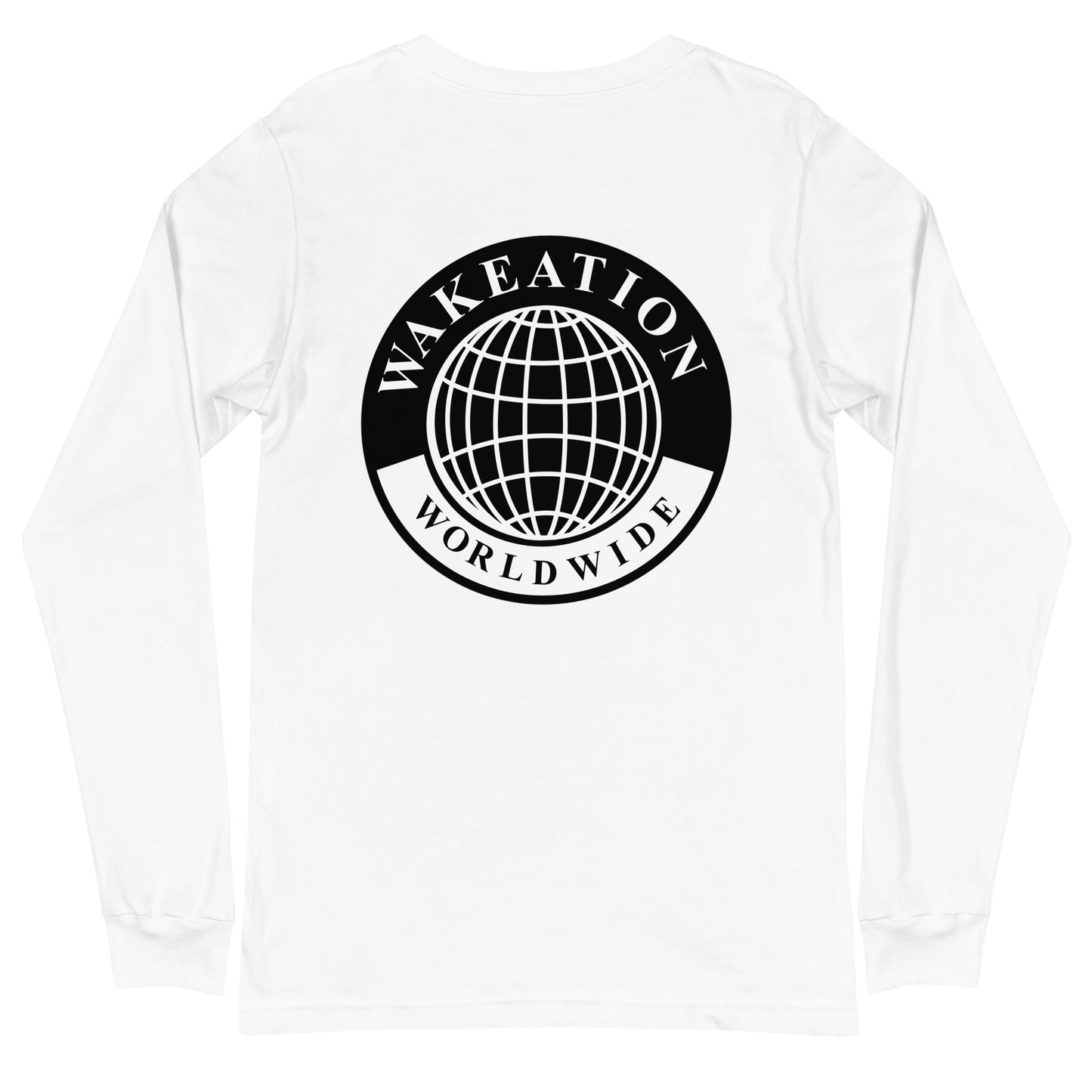 WAKEATION "Worldwide" Langärmeliges Sommer Unisex-T-Shirt