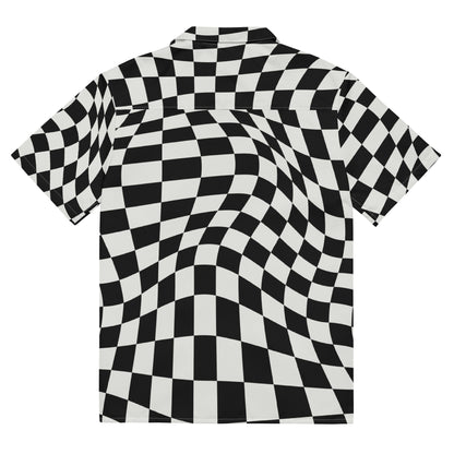 WAKEATION "Trippy Chess" Unisex Hemd mit Knöpfen