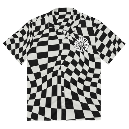 WAKEATION "Trippy Chess" Unisex Hemd mit Knöpfen