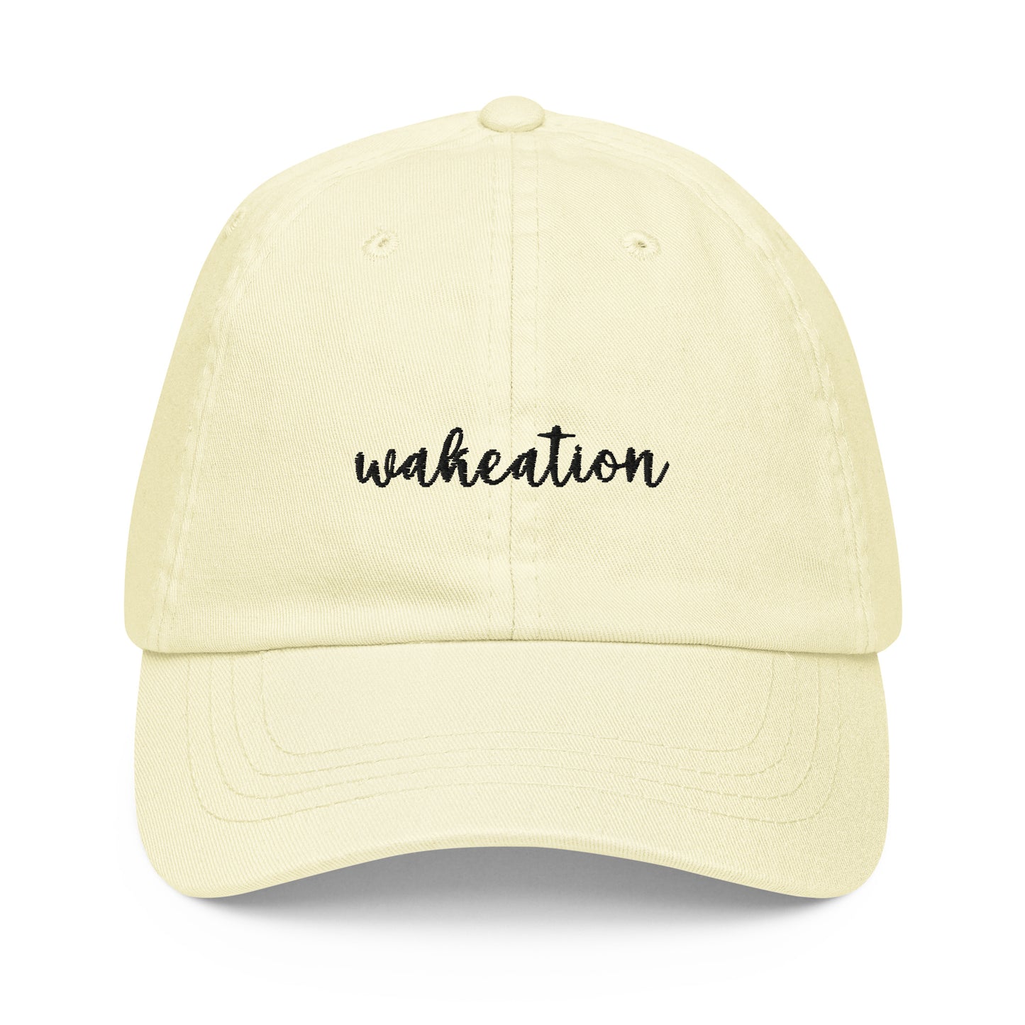 WAKEATION "Script" Pastel Cap