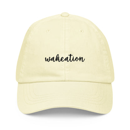 WAKEATION "Script" Pastel Cap