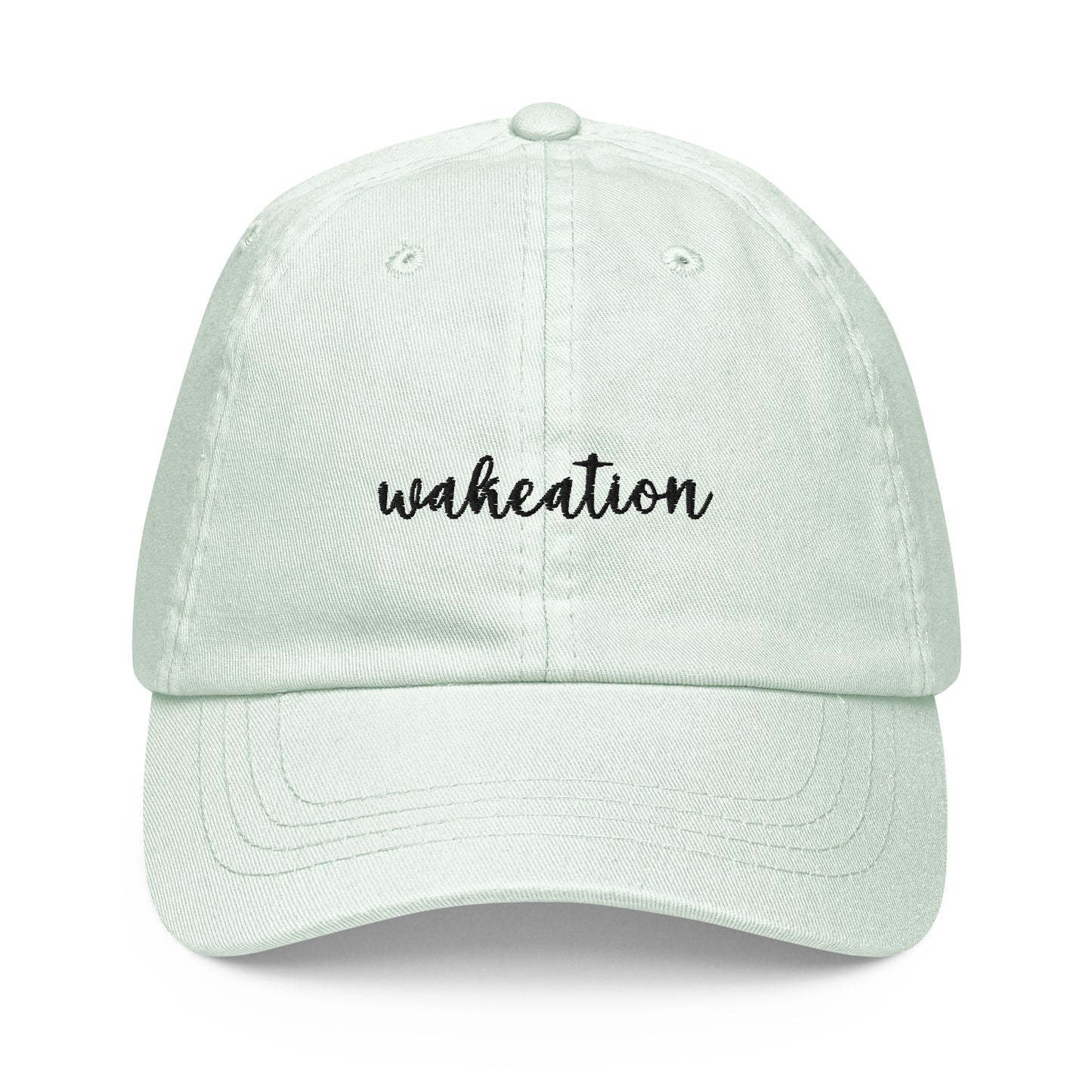 WAKEATION "Script" Pastel Cap