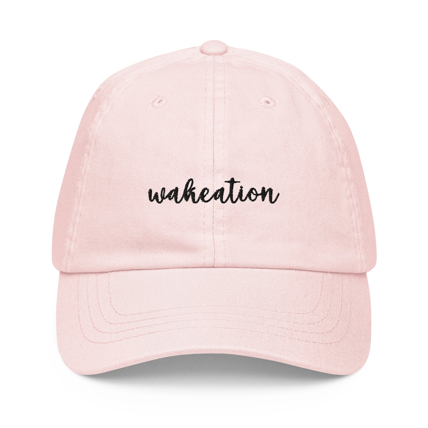 WAKEATION "Script" Pastel Cap