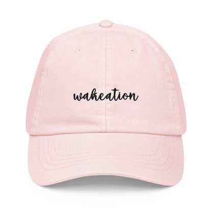 WAKEATION "Script" Pastel Cap