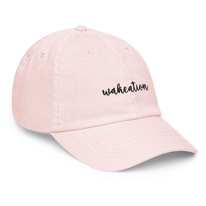 WAKEATION "Script" Pastel Cap
