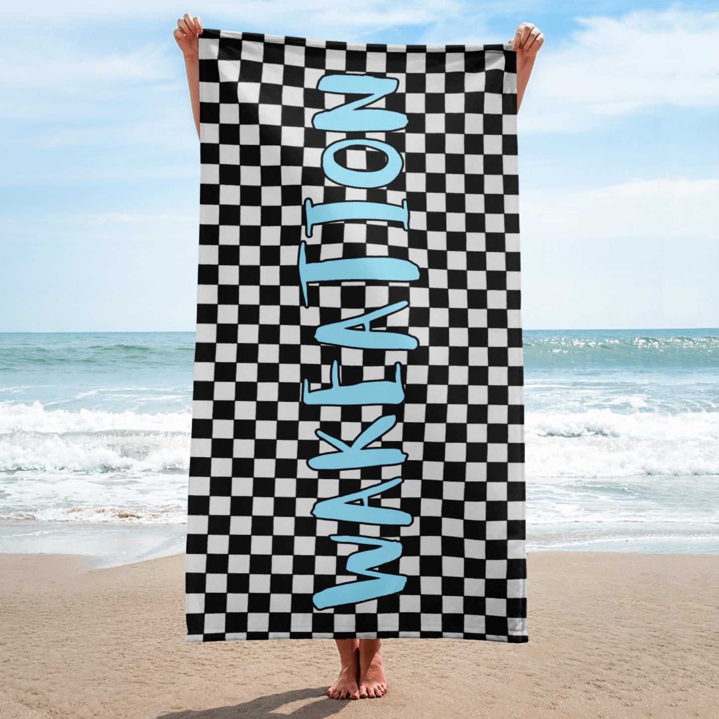 WAKEATION "Race Flag" Handtuch