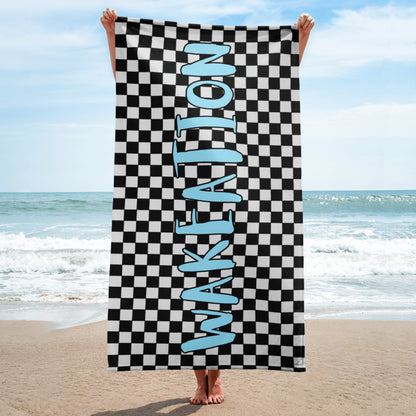 WAKEATION "Race Flag" Handtuch