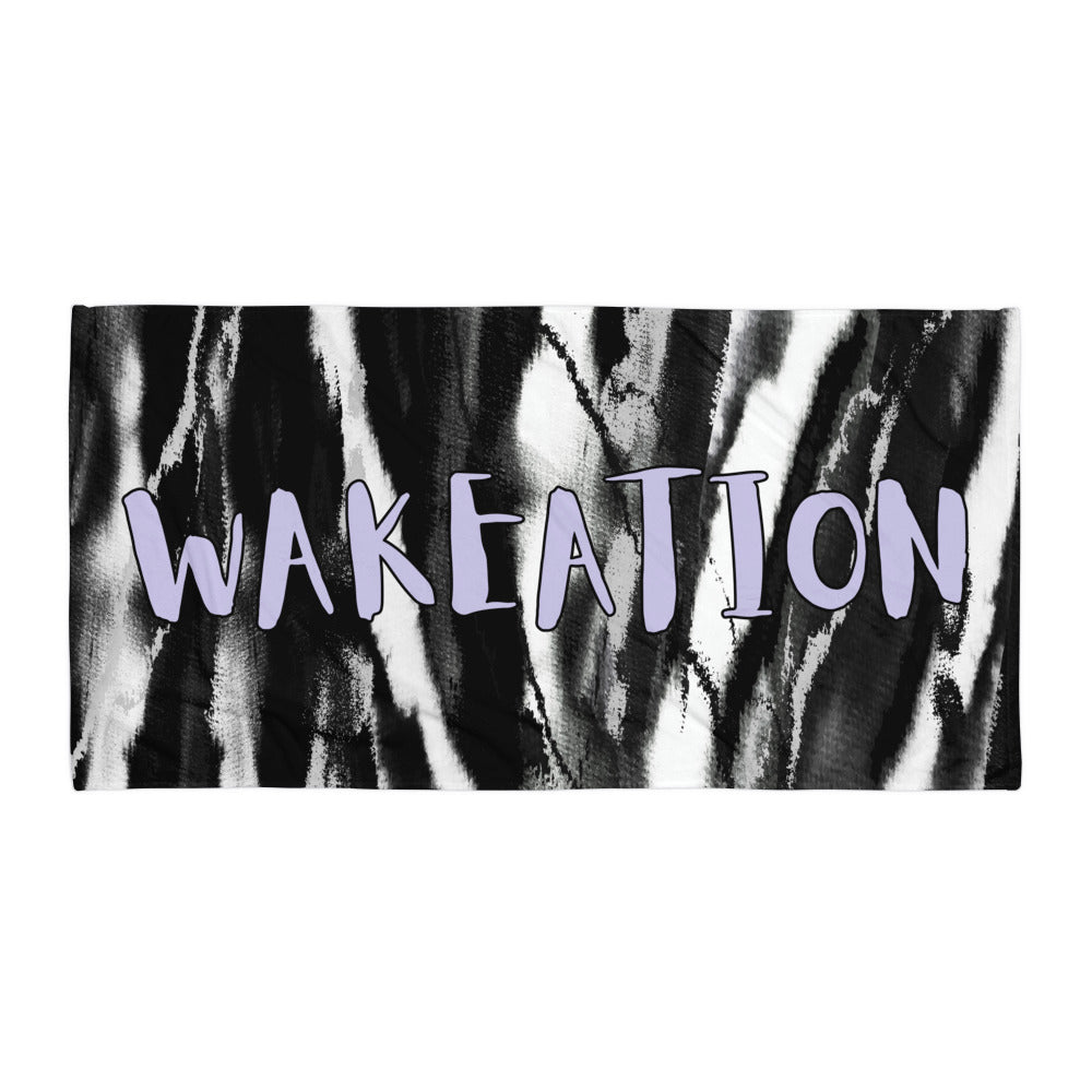 WAKEATION "Black & White" Handtuch