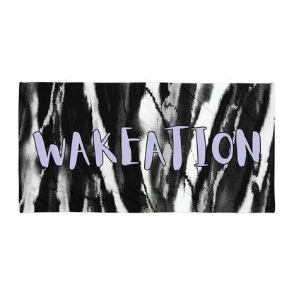 WAKEATION "Black & White" Handtuch
