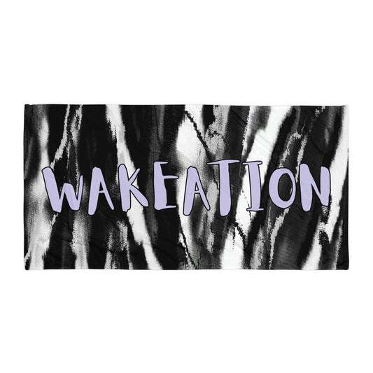 WAKEATION "Black & White" Handtuch