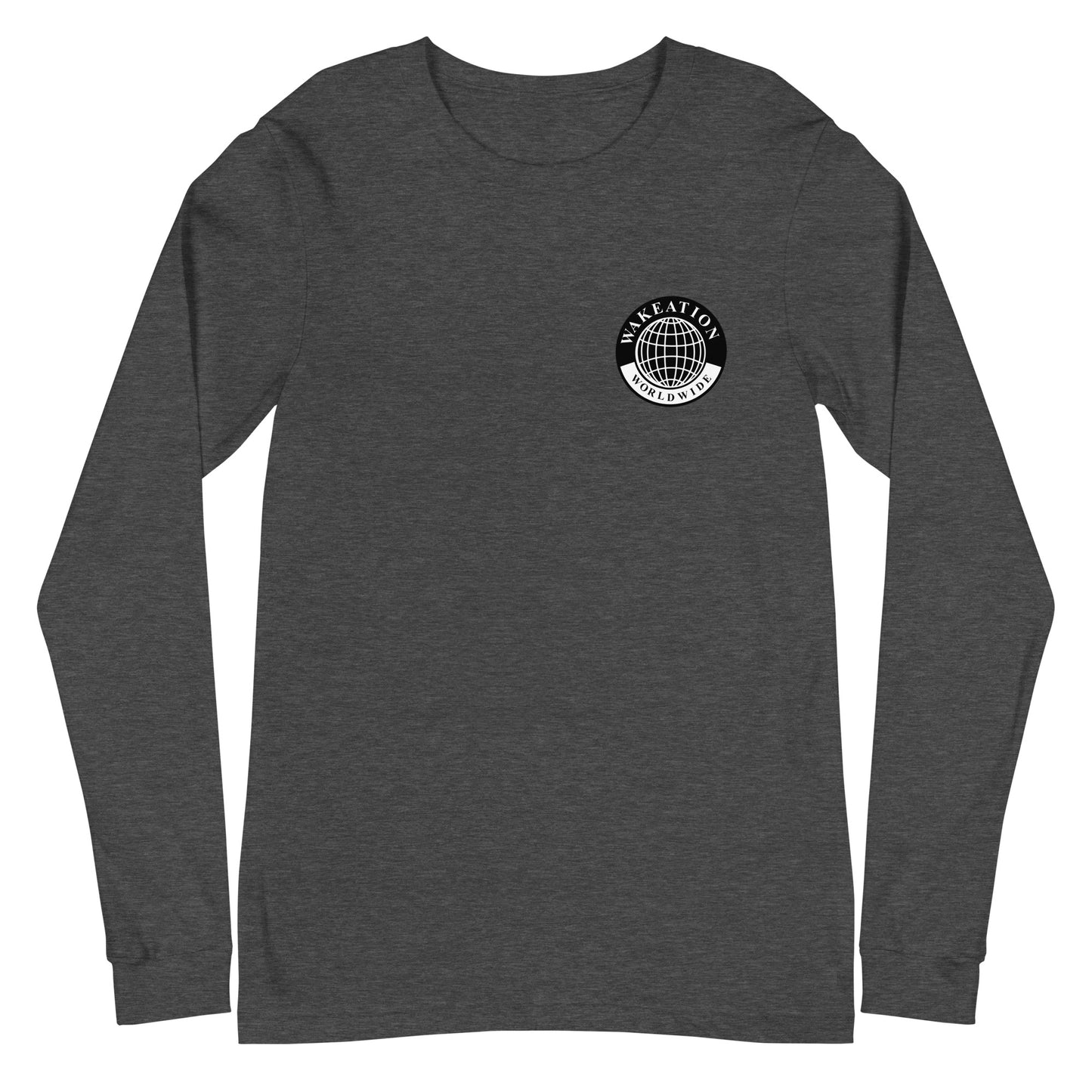 WAKEATION "Worldwide" Langärmeliges Sommer Unisex-T-Shirt