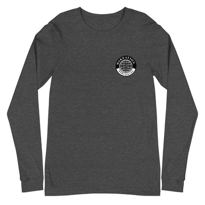WAKEATION "Worldwide" Langärmeliges Sommer Unisex-T-Shirt