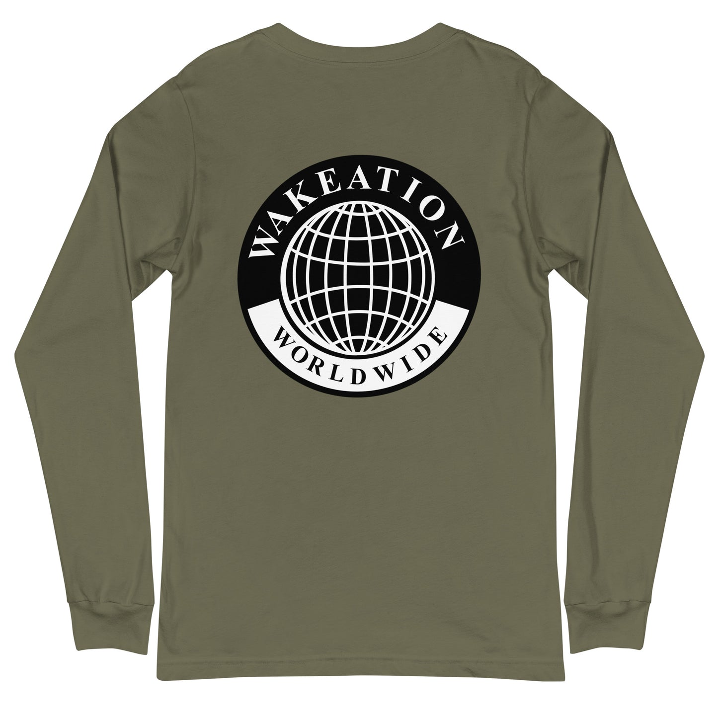 WAKEATION "Worldwide" Langärmeliges Sommer Unisex-T-Shirt
