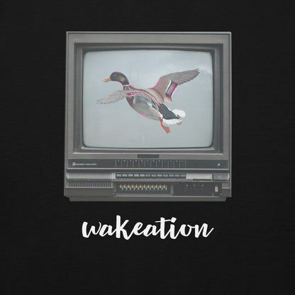 WAKEATION "Duck TV" Unisex-Kapuzenpullover