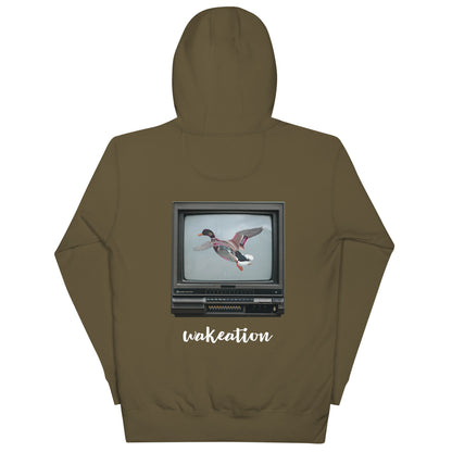 WAKEATION "Duck TV" Unisex-Kapuzenpullover