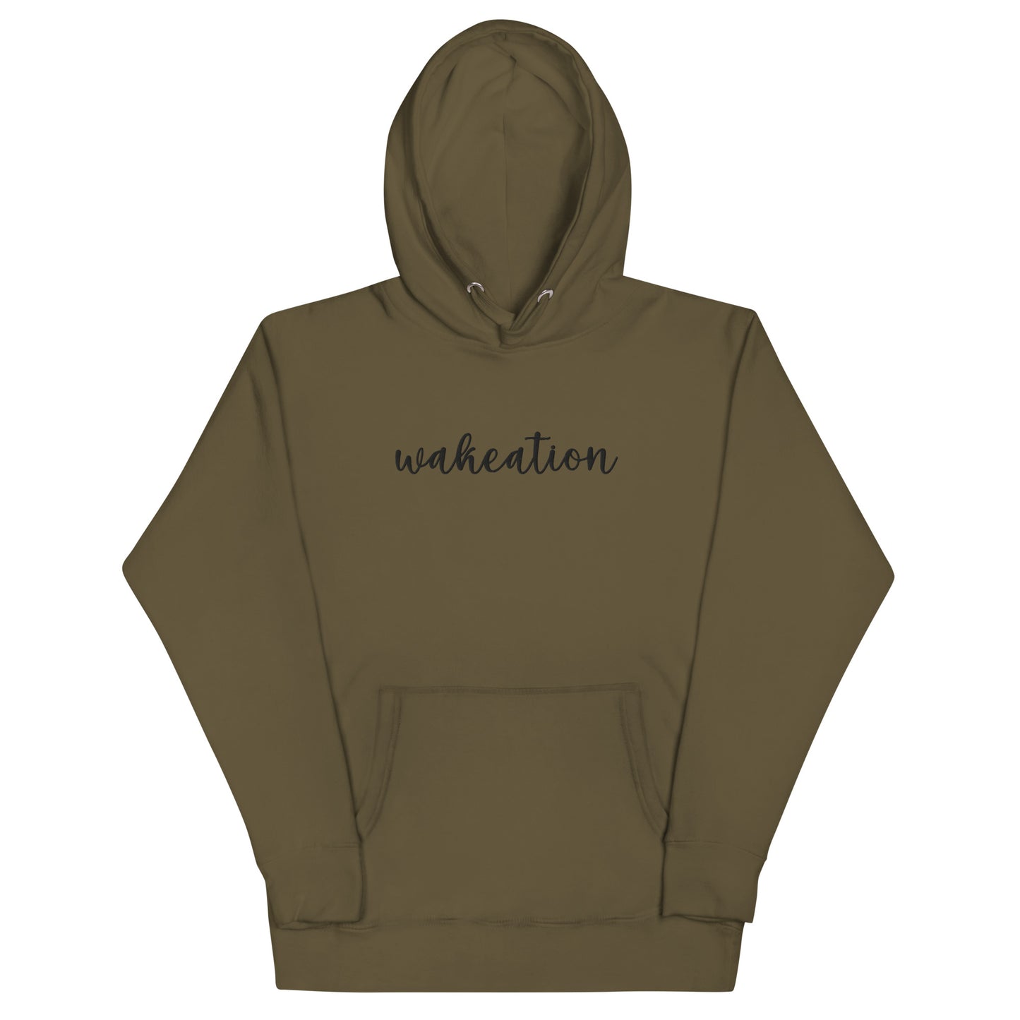 WAKEATION "Script Embroidery" Unisex- Kapuzenpullover