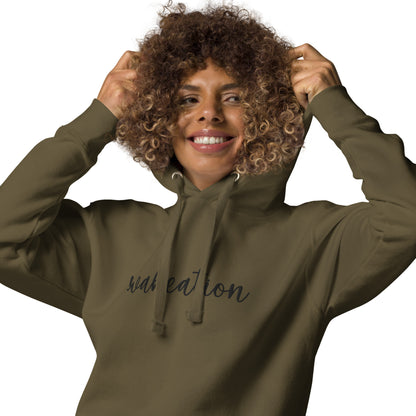 WAKEATION "Script Embroidery" Unisex- Kapuzenpullover