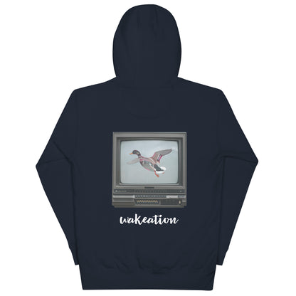 WAKEATION "Duck TV" Unisex-Kapuzenpullover