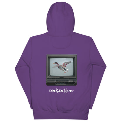 WAKEATION "Duck TV" Unisex-Kapuzenpullover