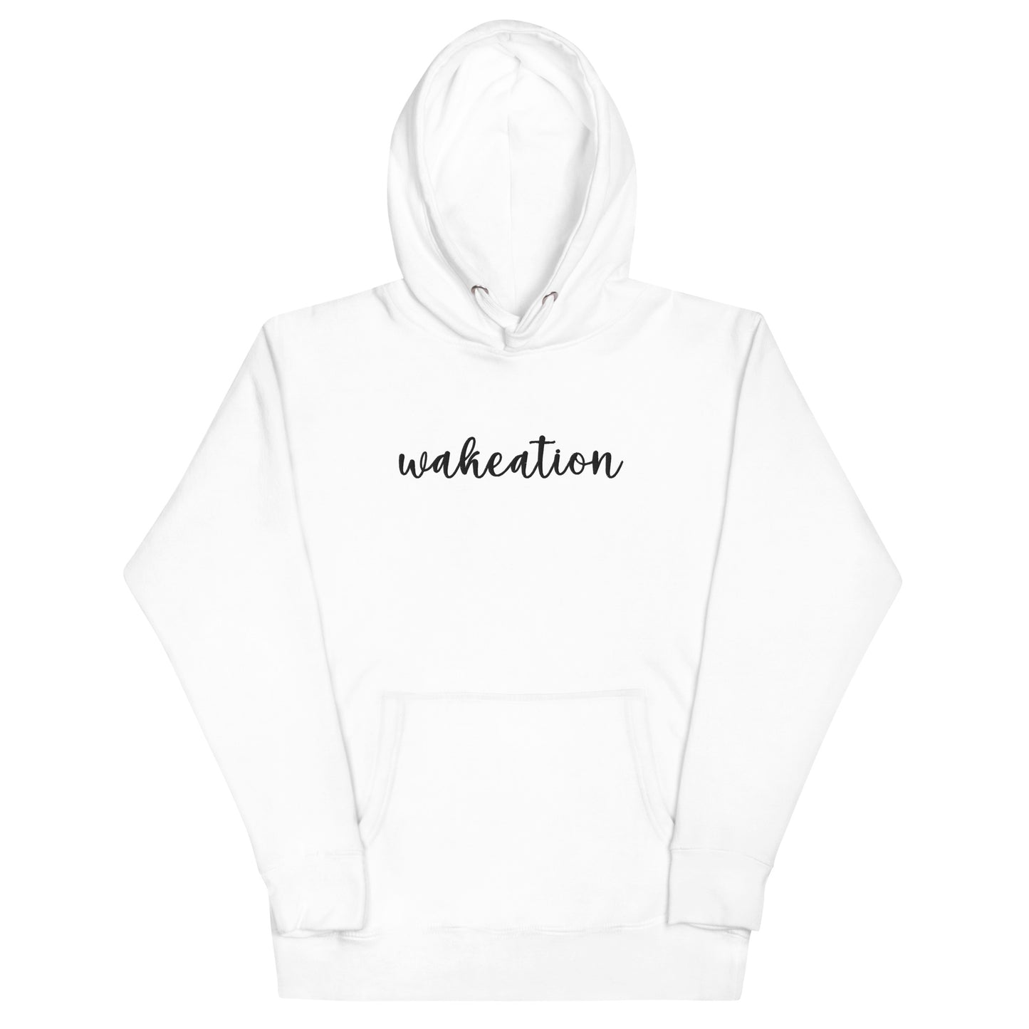 WAKEATION "Script Embroidery" Unisex- Kapuzenpullover